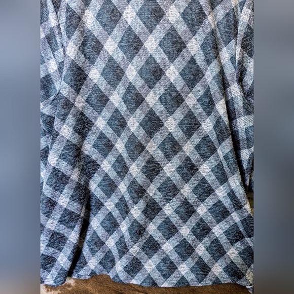 Lane Bryant Plaid Cowl Neck With Metallic Thread Tunic - Picture 12 of 16